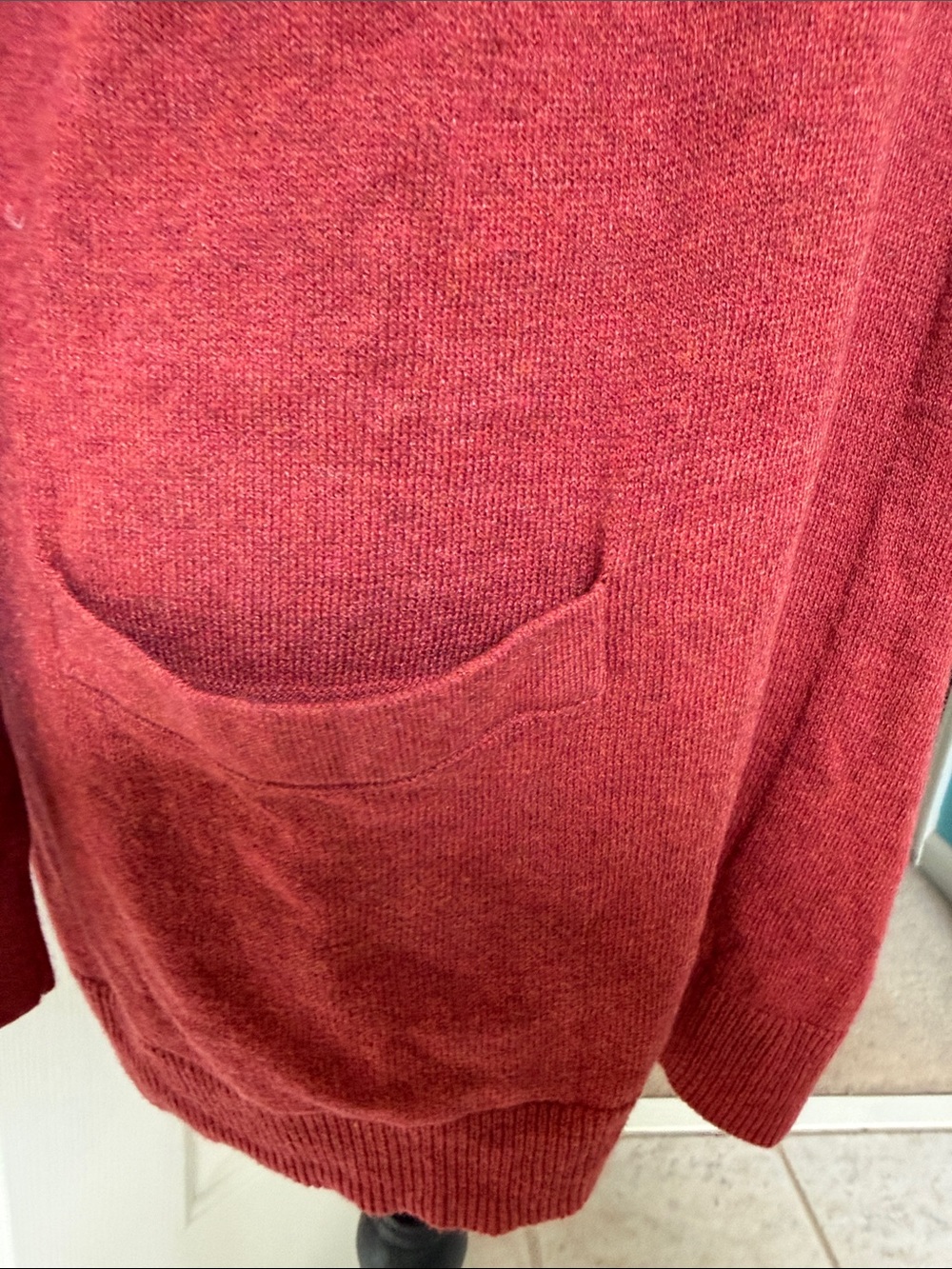 GAP Open-Front Cardigan - Rust Red Perfect For Fall - Picture 4 of 6